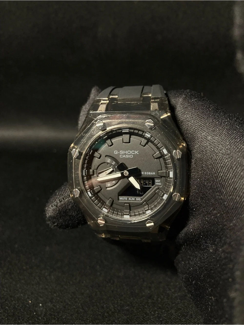 Clear and Black G Shock Ga2100
